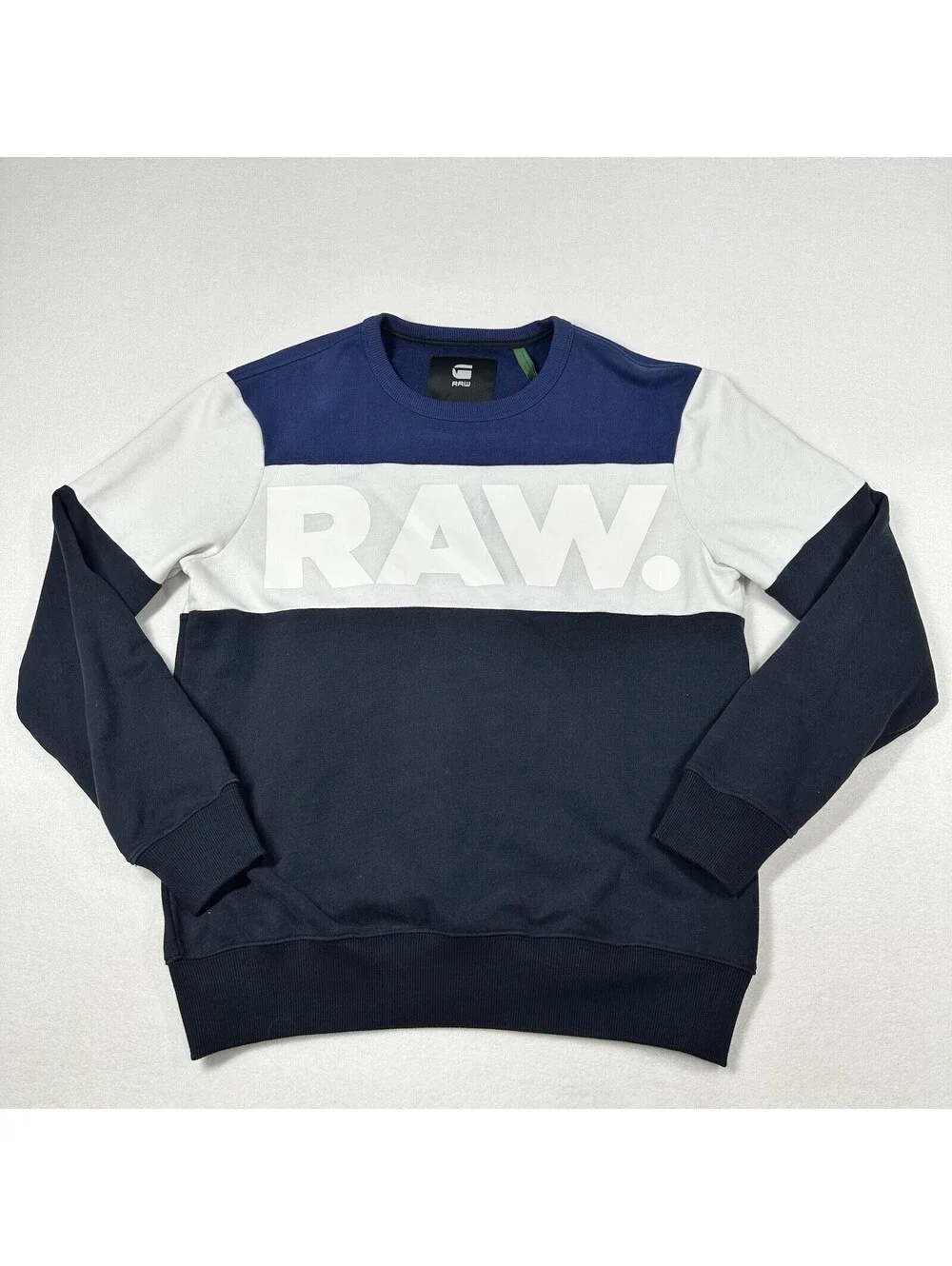 G-Star Raw Crewneck Sweatshirt Size Large Multicolor Logo Spell Out